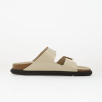 Birkenstock Arizona Droplet Buckle Natural Leather Patent Women High-Shine Ecru - Dydis 39 (1031809 Laisvalaikio batai)