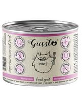 GUSSTO Cat Fresh Goat šlapias kačių maistas su ožkiena, 12 x 200 g