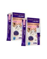 FELIWAY Happy Snack Salmon 48x15 g su lašiša, raminanti užkandis visiems katėms