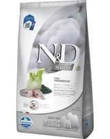 FARMINA N&D White Dog Adult Medium Maxi Sea Bass, Spirulina, Fennel 7 kg + FARMINA N&D White Dental Treat Coat Sea bass Medium/Maxi 100 g (7 vnt) NEMOKAMAI!