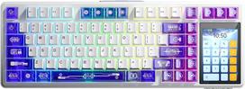 Klawiatura Aula AULA klawiatura gasket L99 Semi transparent Purple+White Carmel Latte switch RGB | AUL99-STP-CL | 6978080503619