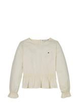 Tommy Hilfiger - Dobby Blouse Ls - Palaidinės ir tunikos - Kreminė spalva
