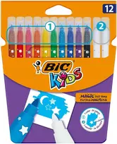 Flomasteriai Bic Magic, vienpusiai, 12 vnt.