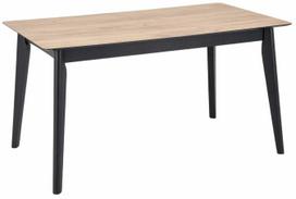 Valgomojo stalas išskleidžiamas Gulian, ąžuolo sp./juoda sp., 140 - 180 cm x 80 cm x 75 cm