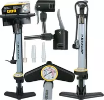 „Dunlop“ dviračių dirbtuvinė pompa „Dunlop“ 230 psi (16 bar) su manometru, pilka