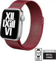 „Crong“ nerūdijančio plieno dirželis „Crong Milano Steel“ skirtas „Apple Watch“ 38/40 mm, raudonas