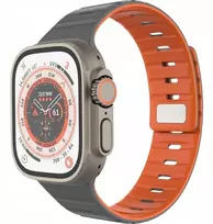Fixed Silicone Magnetic Strap for Apple Watch 42/44/45/46/49mm, jasnoszary