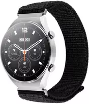 Fixed „Nylon Sporty Strap“ dirželis su „Quick Release“ užsegimu, 18 mm, skirtas išmaniajam laikrodžiui, juodos spalvos