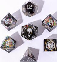 Captured Magic Sharp Edge RPG Resin Dice Set - Galactic Dust