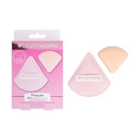 BRUSHWORKS TRIANGULAR PILLOW PUFF DUO makiažo kempinėlės (2 vnt.)