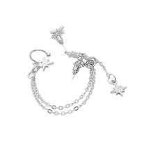 Vienetiniai Star Ear Cuff auskarai sidabras