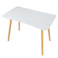 Kompiuterio stalas, Skandinaviško stiliaus namų biuro darbo stalas, Studentų medinis rašomasis stalas, su ergonomišku kraštu, Erdvus stalviršis balta