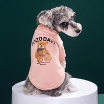 Pet Dog Teddy Bear Print Thin Fleece Pullover for Small/Medium Dogs XL rožinė