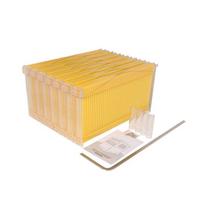 7 vnt. automatinis tekantis medaus korys su rėmeliu lengvam medaus išgavimui Self-Flowing Honeycomb Foundation yellow