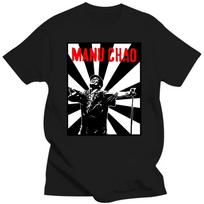 Manu Chao Marškinėliai manu chao mano negra muzika rock and roll reggae prancūzija S juoda