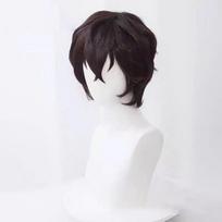 Dazai Osamu Role Headwear Man Daily Clothing Match Microfilm Wig Anime Bungo Stray Dogs Character Modeling Headgear as the picture-