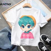 Hot Movie Soft Cotton Huntrix Kpop Demon Hunters T-Shirt Boys Girls Fans Gift Summer Crew Neck Short Sleeve Tees Fashion Kids 110