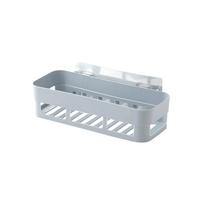 Bathroom Kitchen Shelf, Plastic Suction Shelf, Non Perforated Adhesive Bathroom Storage Shelf One Size