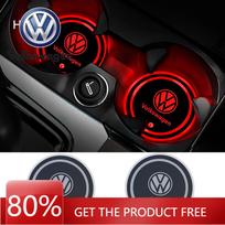 VOLKSWAGEN VW 2 vnt./rinkinys Automobilio šviečiantys padėkliukai Puodelio laikiklis Auto stilius VW GTI Jetta Golf Beetle CC EOS R32 MK4 g