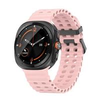 SILIKONINĖ Apyrankė BE TARPŲ Samsung Galaxy Watch Ultra LTE 47mm Laikrodžiui Kvėpuojanti Sportinė Juosta Samsung Watch 7 47mm Laikrodžiui Galaxy Watch 7 47mm black