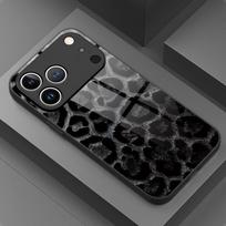 Black White Leopard Print Phone Case for Xiaomi Redmi Note 8 8T 9 9S 10 11 12 13 13C 14 15 15C Pro Plus 4G 5G Glass Frame Cover Note 13 Pro Plus 5G