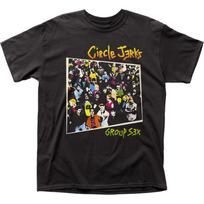 Circle Jerks Group Sex T Shirt Mens Licensed Rock N Roll Music Band New Black XXXXL