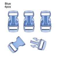 Plastic 3/8  10mm Curved Camp Bag Parts Side Release Buckle Dog Collar Strap Webbing Outdoor Tool 4pcs mėlyna