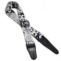 Adjustable Electric Guitar Belt Black and White Acoustic Guitar Strap Guitar Strap  Instrument 02