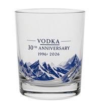 Vodka 30th Anniversary Commemorative Glass Tumbler 1996 2026 Edition Crystal Clear Durable Drinkware for Spirits and Cocktails One Size
