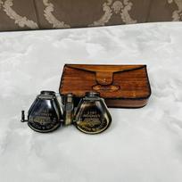 Folding Opera Glasses Binoculars with Leather Case