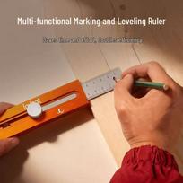 Magnetic Spirit Level & Angle Ruler - Multi-Functional Woodworking Tool with Aluminum Positioning
