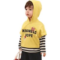LUSON Baby Boys' Graffiti Faux Two-Piece Hoodie 100