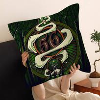 J-Jagermeister Anime Cushion Cover Polyester Sofa Cushions Decorative Throw Pillows Home Decoration Pillowcover Peach skin 18*18(CM)-1Pcs