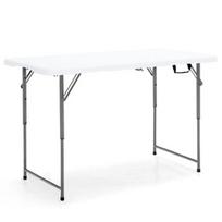 Turistinis sulankstomas stalas 120x60x74,5cm., baltos/pilkos spalvos