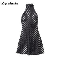 Women's Summer New Fashion High-End Style Printed Sexy Low Back Slim Fit Dress S