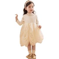 LUSON Baby Girl Princess Tutu Dress 130 abrikosas