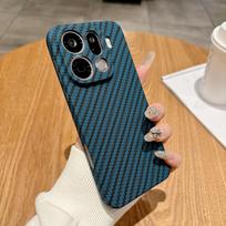 For Oppo Find X9 X9s Pro / Find X9 5G Thin Luxury Carbon Fiber Texture PC Hard Back Lens protection Phone Cover case Opp Bag&For Oppo Find X9 Pro 5G 6.78" mėlyna