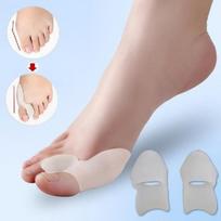 1 pora silikoninių didžiojo piršto Hallux Valgus korektorių, skirtų nuospaudų gydymui, pirštų separatorius, pėdų priežiūra skaidri