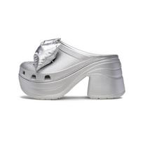 Crocs EVA Undinės Lanko Sandalas 9.2cm Moteriškas Metalinis Sidabrinis 38-39 metalo sidabro spalvos
