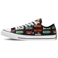Batman 80th Anniversary x Converse Chuck Taylor All Star DC Batman Collaboration Retro Casual Low-Top Canvas Unisex Black 36