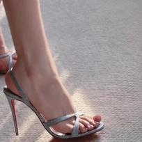 2025 Summer New Sexy Party Sandals Thin Heels Slip on Women's Evening Dress Shoes Sparkling Rhinestone High Heel Sandals 34