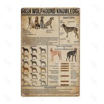 Funny Metal Sign Irish Wolfhound Coffee Company Dog Bathroom Bedroom Cafe Wall Decoration Labor Day Halloween Poster Painting 20x30cm（7.8x11.8inch）