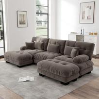 Modulinis kampinis sofa, U formos, miegamasis, 1 vnt