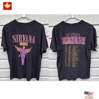 90-ųjų Nirvana 1993 m. In Utero Turo Koncertinio Turo Marškinėliai Dvišaliai do408 XXL