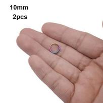 2pcs 10/12/14/18/20/25/28/30/32/35mm Titanium Alloy EDC Key Chain Portable Multisizes Key Ring Circle Clip