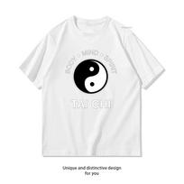 Tai Chi Body Mind Spirit Tshirt Woman Man Summer Cotton Cartoon printed Tshirt Adult Classic Oneck Shortsleev Gift Tops Tee S