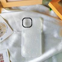 Shell silver ring simple ins style for Apple 16PROMAX Internet celebrity Apple 15/14PRO mobile phone case minimum order quantity: 20 pieces per model