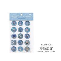 1pack/15pcs Circular dropper sticker pack Stickers Labels DIY Handmade Album Scrapbooking Decorative Paper Supplies