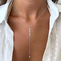 Fashion Vintage Sexy Black Beading Crystal Chain Rose Flower Pendant Necklace Woman Simple Double Layered Clavicle Chain Jewelry