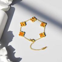 New Four-leaf Clover Bracelet Lucky Flower Color Series Fashion Mother-of-pearl Five Flowers Bracelet